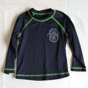 cusma UPF 50+ navy blue long sleeve rashguard 3T toddler boys